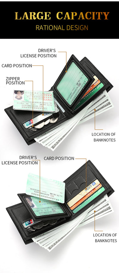 Billetera Retro para Hombre con Múltiples Compartimentos de Tarjetas - Image 12