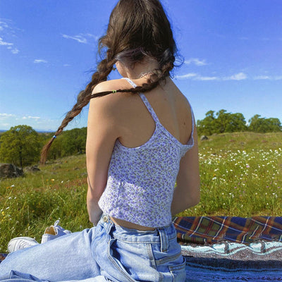 Bolso Bandolera Floral Púrpura Estilo Francés - Image 3