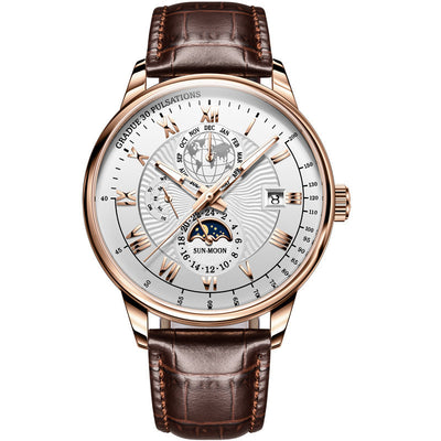 Reloj Mecánico Automático de Moda con Tres Esferas y Seis Agujas - Image 14