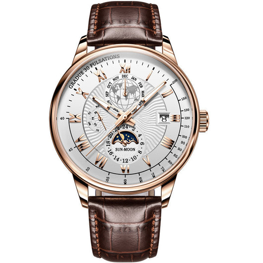 Reloj Mecánico Automático de Moda con Tres Esferas y Seis Agujas - Image 14