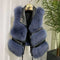 Chaleco de Cuero para Mujer Estilo Coreano Invierno