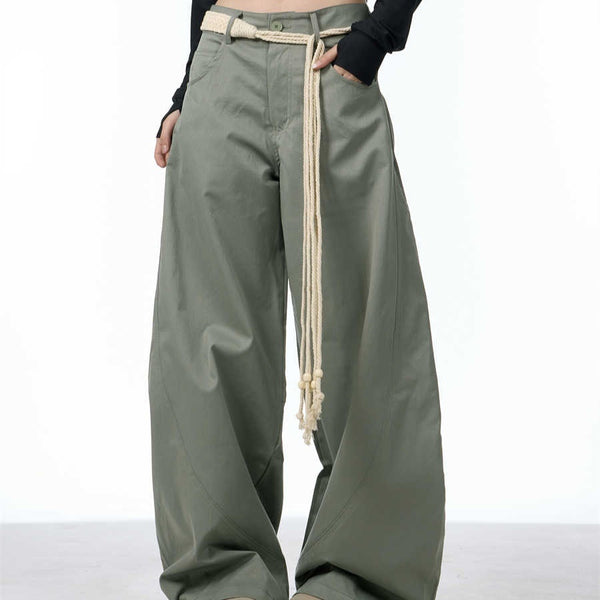 Pantalones Palazzo Sueltos de Talle Alto - Estilo Urbano Moderno