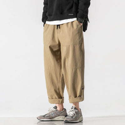 Pantalones Casuales Holgados con Detalles de Patchwork para Hombre - Image 2