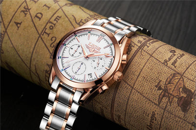 Reloj de Negocios Deportivo Acero Inoxidable Multifuncional con Calendario - Image 21