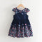 Vestido Princesa Étnico Flores Mariposas Manga Corta Verano