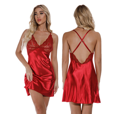Pijama Sexy de Encaje Europeo - Conjunto Íntimo Elegante para Mujer