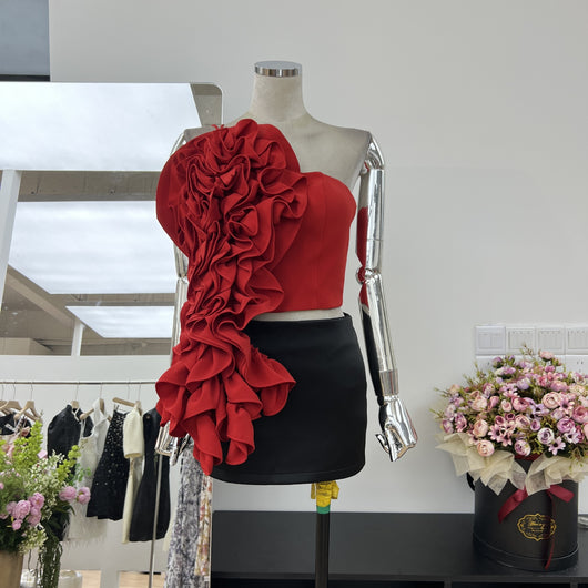 Chaleco Asimétrico Floral con Cinta - Diseño Goddess Street - Image 6