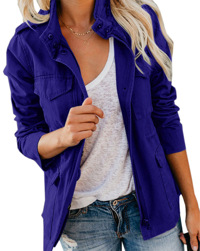 Chaqueta Casual para Mujer con Solapa y Cierre de Cremallera - Image 23