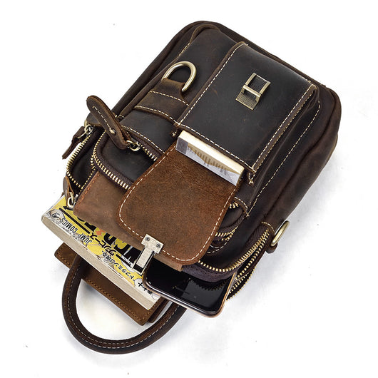 Bolsa Cruzada de Cuero Multifuncional para Hombre - Image 2