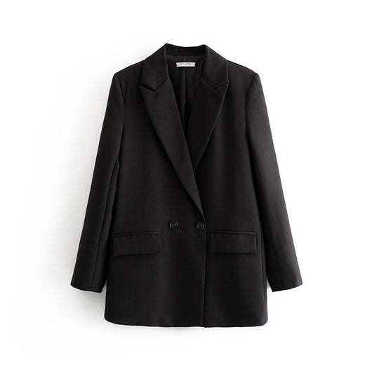 Blazer Oversize Doble Botonadura Color Sólido - Image 31