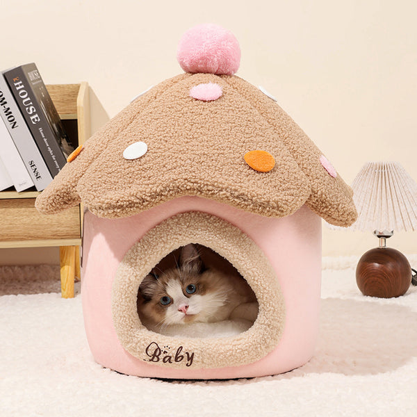Casa Desmontable para Gatos y Perros Pequeños - Nido Acogedor