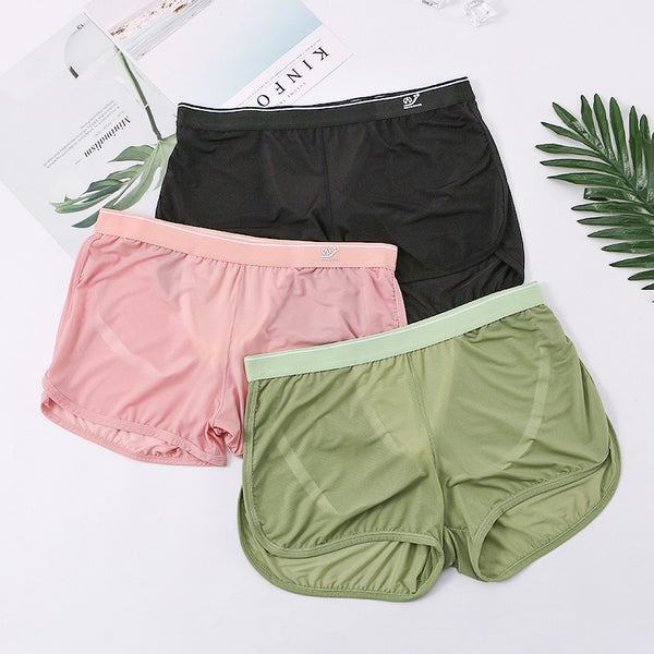 Pantalones Cortos Deportivos Ice Silk con Malla Transpirable y Levantador de Cadera