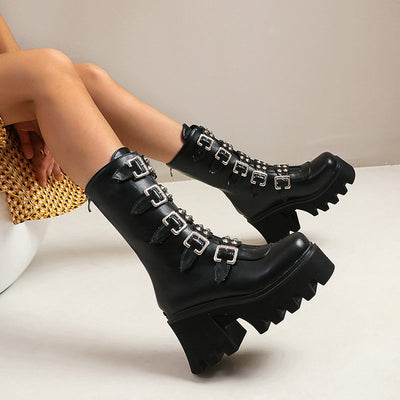 Botas Martin Plataforma Estilo Punk para Mujer - Image 11