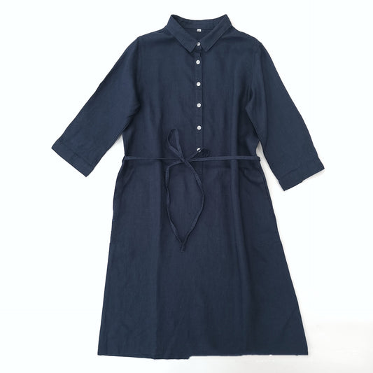 Cardigan Vestido Clásico Abotonado Largo para Mujer - Image 2