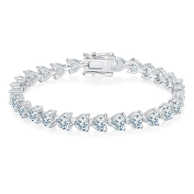 Pulsera de Plata 925 Baño de Platino 18k con Diamantes - Image 10