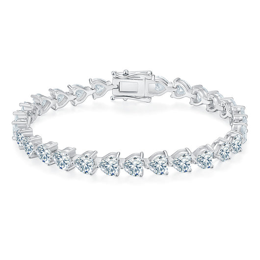 Pulsera de Plata 925 Baño de Platino 18k con Diamantes - Image 10