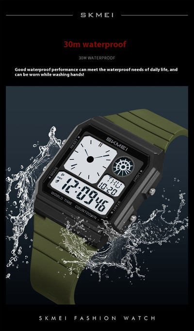 Reloj Deportivo Electrónico Resistente al Agua Multifuncional para Hombre - Image 17