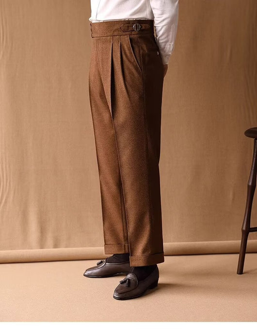 Pantalones de Invierno Rectos Cintura Alta para Hombre con Hebillas Parisinas - Image 18