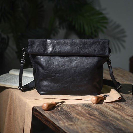 Bolsa de Cuero Curtido al Natural Hecha a Mano para Hombre