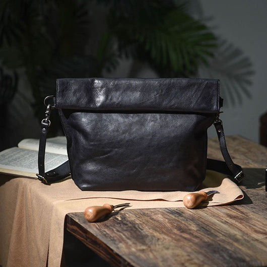 Bolsa de Cuero Curtido al Natural Hecha a Mano para Hombre
