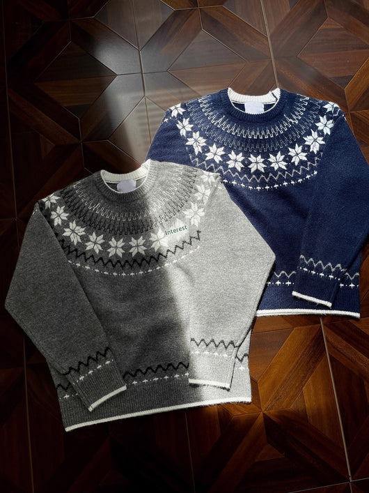 Suéter Tejido Jacquard Retro para Hombre - Image 12