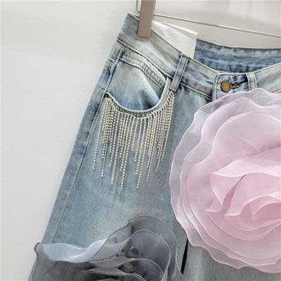 Jeans Cintura Alta Estilo Industrial Europeo y Americano - Image 4