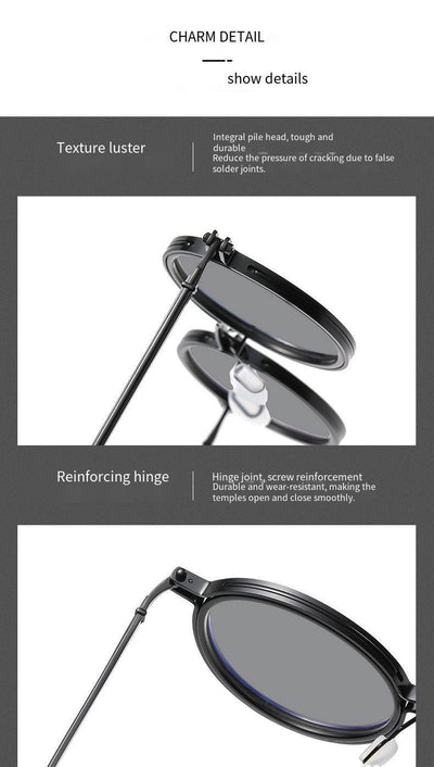 Gafas de Sol Redondas Punk Metal para Hombre - Image 12
