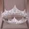 Tiara de Coroa de Pérolas e Cristais Brilhantes para Mulheres