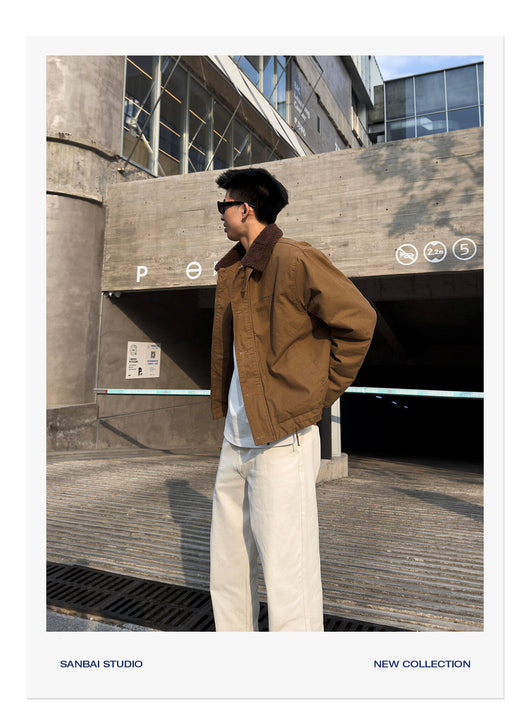 Chaqueta Corta para Hombre en Algodón Grueso con Forro de Terciopelo - Image 8