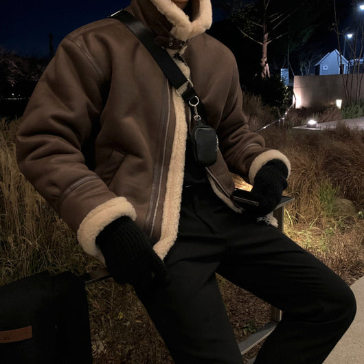 Abrigo de Invierno Hombre Oversize Acolchado Cuello Alto