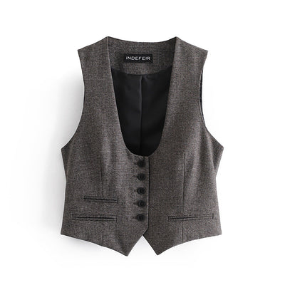 Conjunto de Tres Piezas Estilo K-pop: Blazer, Chaleco y Falda Plisada - Image 10