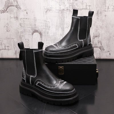 Botas Martin de Cuero con Suela Gruesa - Estilo Moderno - Image 10