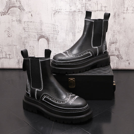 Botas Martin de Cuero con Suela Gruesa - Estilo Moderno - Image 10