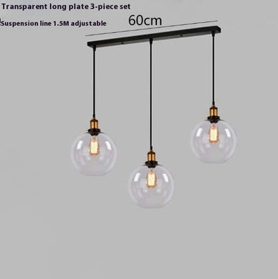 Lámpara Colgante Nórdica de Cristal Transparente para Restaurante - Image 28
