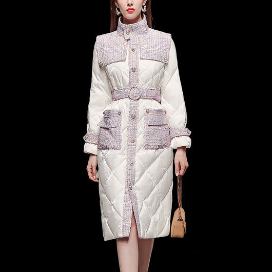 Chaqueta de Plumón para Mujer con Cuello Alto y Mangas Largas - Abrigo Versátil Ligero y Cálido - Image 2