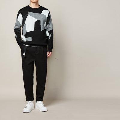 Suéter Jacquard Cuello Redondo para Hombre - Otoño e Invierno - Image 6
