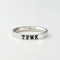 Anillo Monograma Personalizado para Parejas - Regalo Romántico Grabado