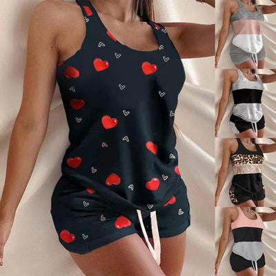 Conjunto Deportivo Dos Piezas con Estampado Multicolor para Mujer