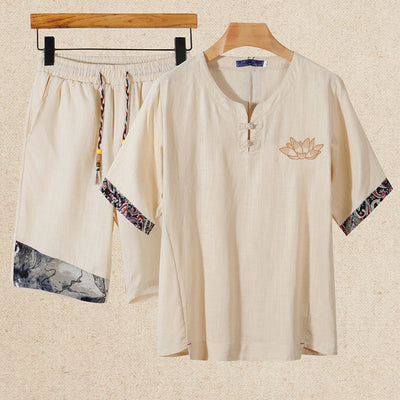 Traje Casual de Algodón y Lino para Hombre - Image 4