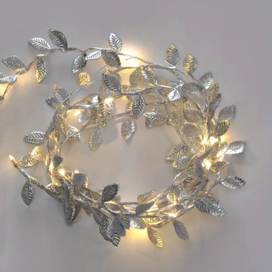 Luces Navideñas LED Doradas con Diseño de Hojas - Image 6