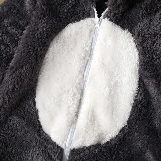 Pijama Enterizo de Forro Polar con Diseño de Animales Adorables - Image 7