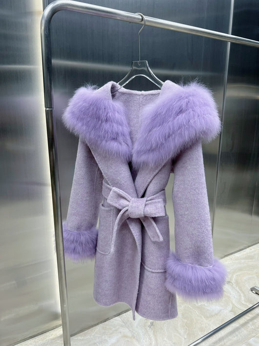 Abrigo de Invierno para Mujer en Lana de Oveja con Corte Ajustado - Image 13