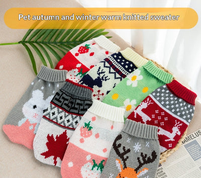Suéteres Tejidos para Mascotas - Ropa de Otoño e Invierno para Bichón Frisé y Corgi - Image 20