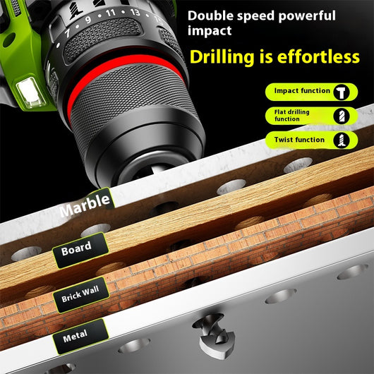 Taladro Percutor Inalámbrico Brushless con Batería de Litio - Image 3
