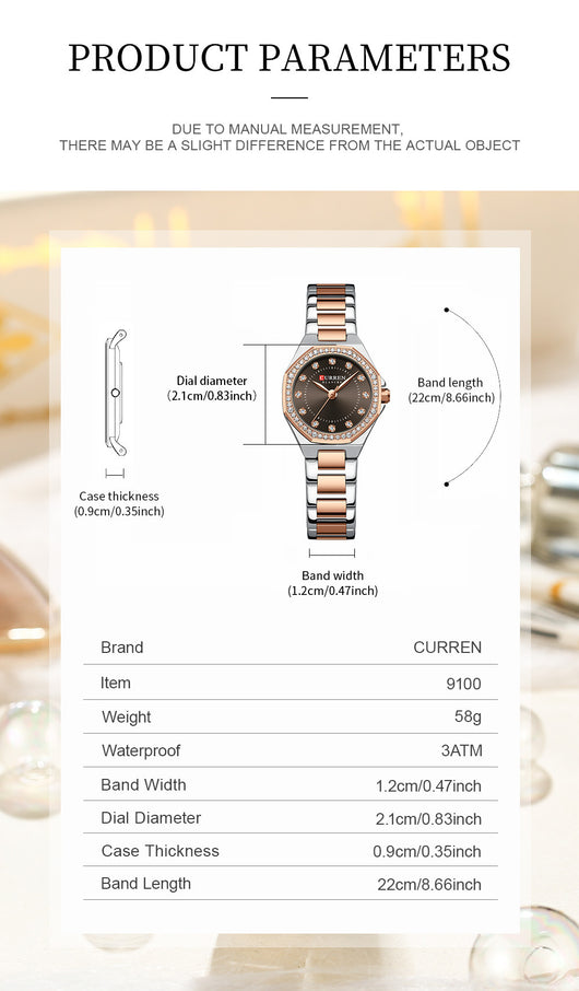 Reloj Elegante Impermeable con Cristales Decorativos - Image 40