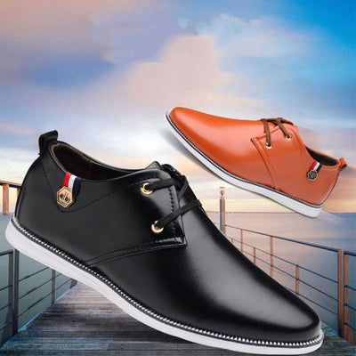 Zapatos de Cuero Transpirable para Hombre con Suela Suave y Refuerzo de Tendón - Image 14