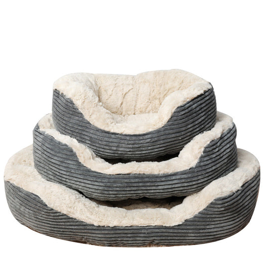 Cama Térmica Ovalada Acolchada para Perros y Gatos - Confort Invernal