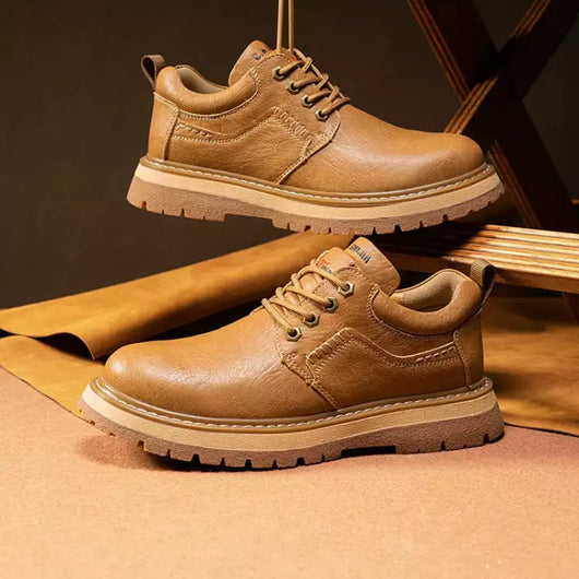 Zapatos Casuales de Cuero Genuino para Hombre - Estilo Vintage Primavera Otoño - Image 9