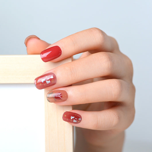 Esmalte Gel UV Rosado con Stickers para Uñas de Verano - Image 4
