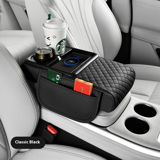 Caja Organizadora para Auto con Carga Inalámbrica Rápida y Soporte para Bebidas - Image 7